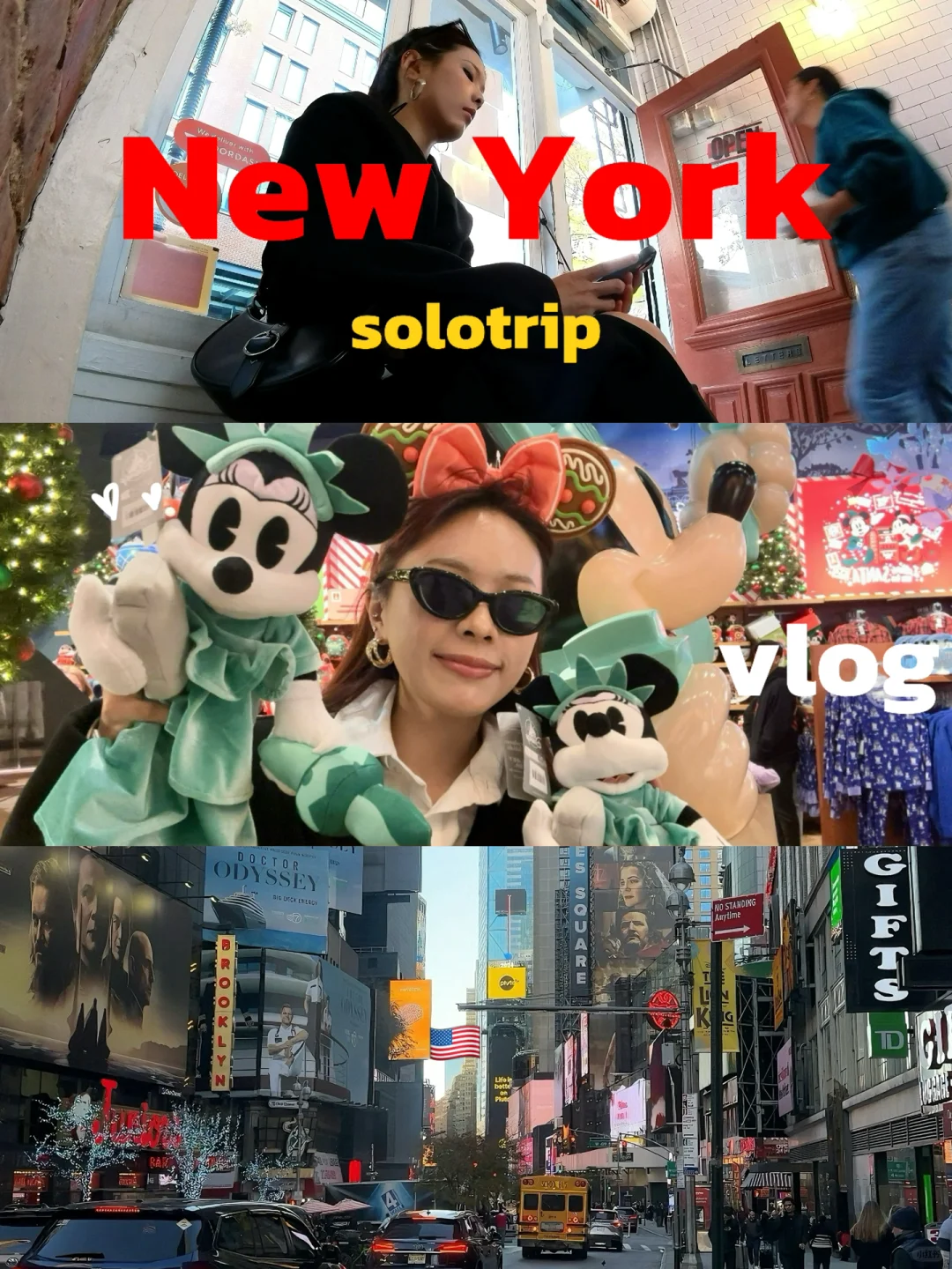 New York Vlog 🇺🇸 Solo Travel Adventure 🧳 Shopping & Exploring ✨ One Girl's Journey