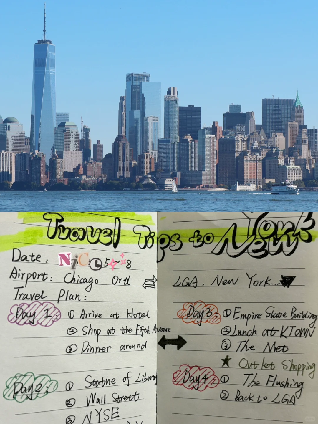 New York City 4 Days 3 Nights ✈️ Ultimate Travel Guide 📖 (English Version)