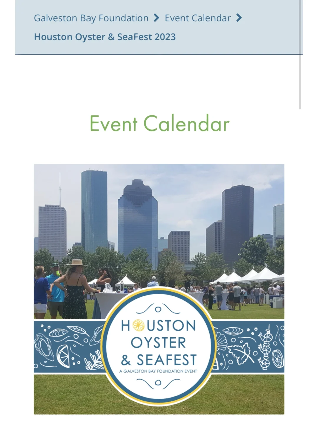 Houston 2023 Oyster & Seafood Festival