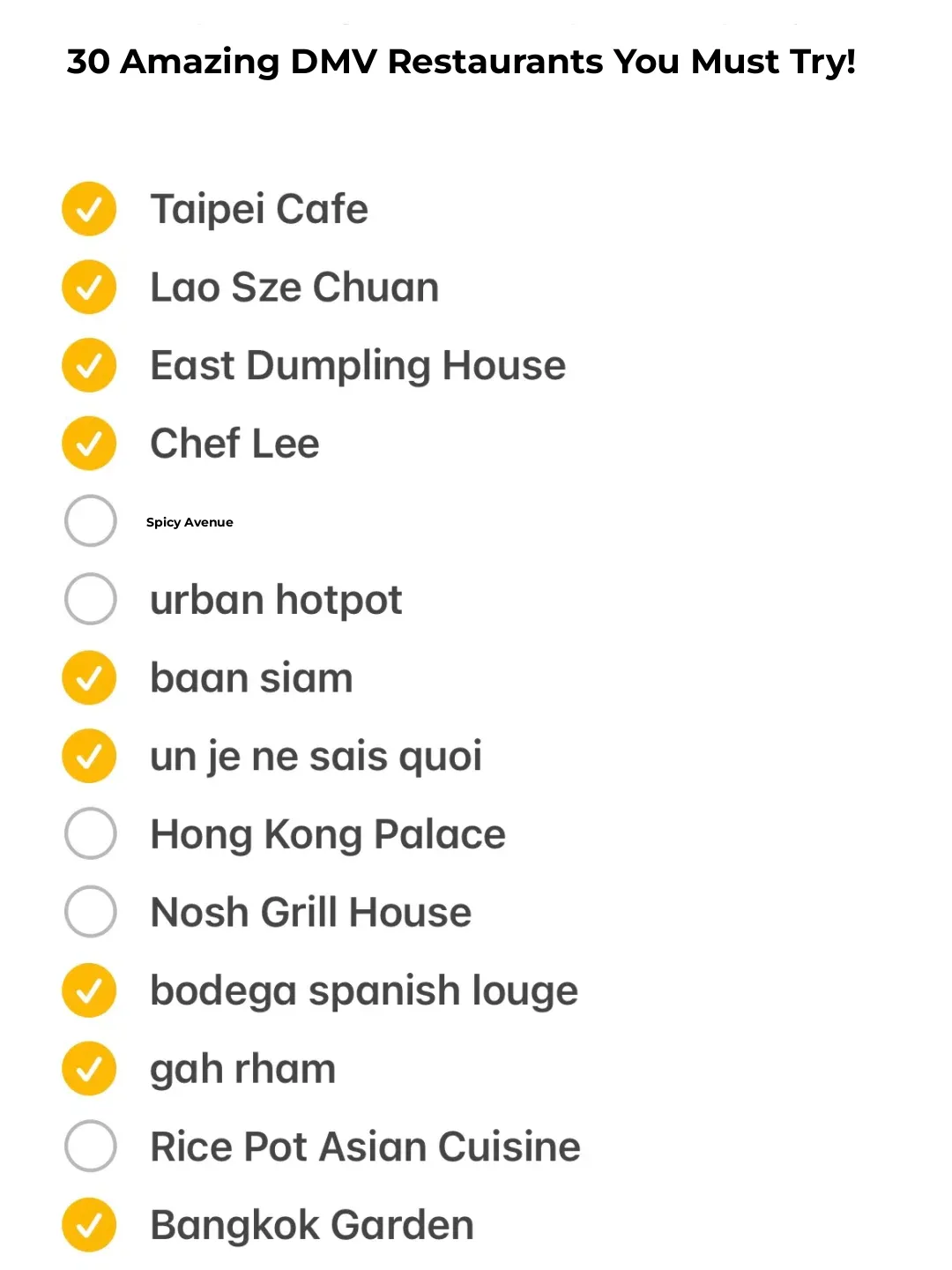 DMV｜30 Must-Try Restaurant Explorations (Part 2)