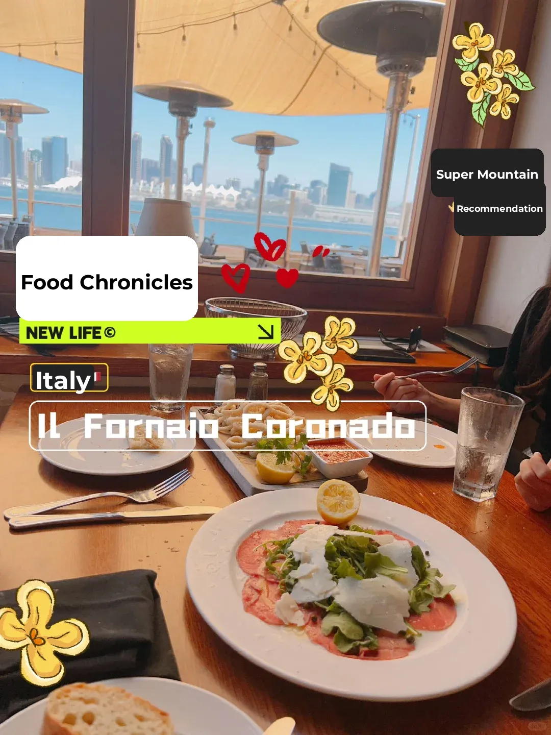 Oceanview Italian Dining in San Diego – Stunning Views + Delicious Food, Highly Recommended! ❤️