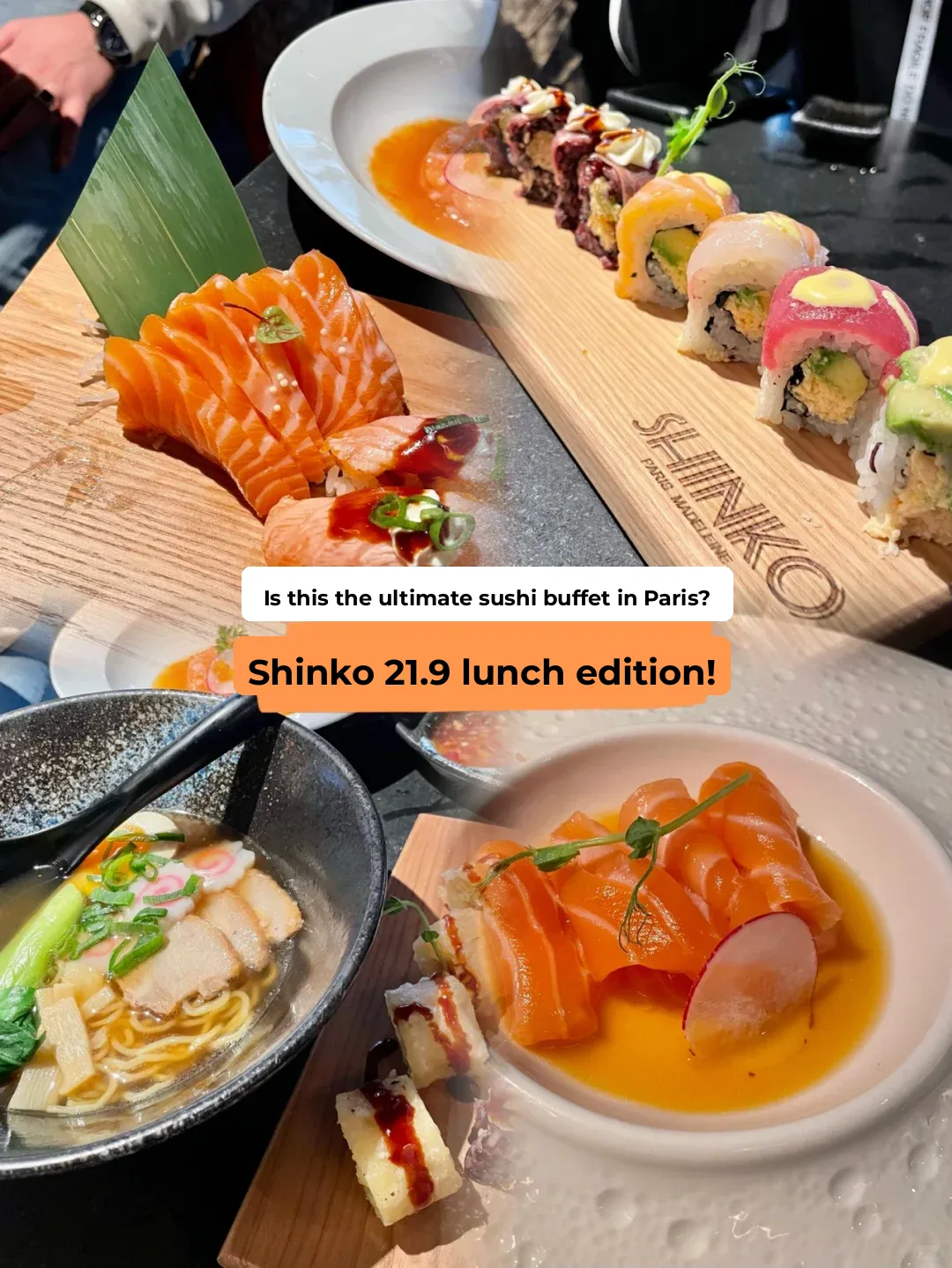 Paris Sushi Buffet 🍣 Shinko Menu Inside