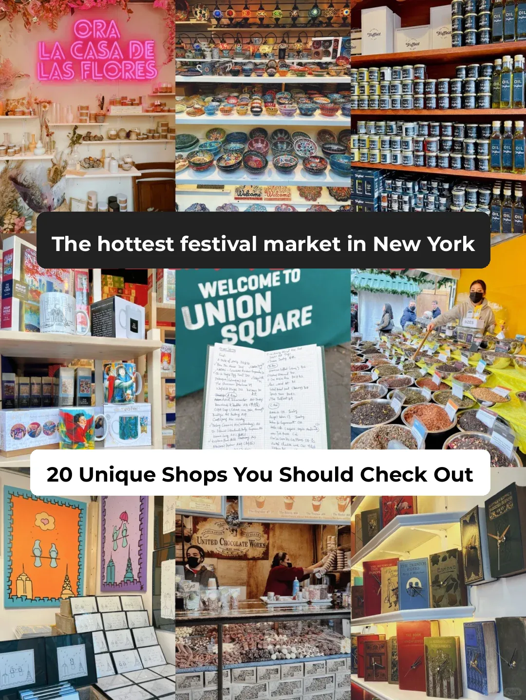 "20 Must-Visit Unique Shops at New York's Hottest Holiday Market – A Heartfelt Guide ❤️"