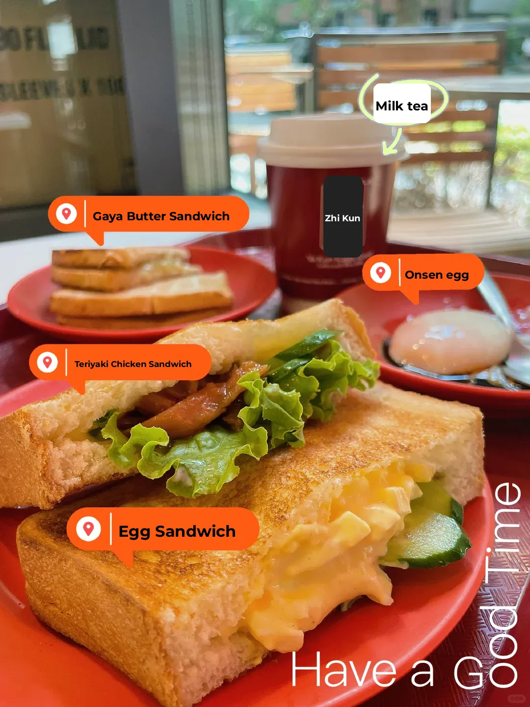 "Tried Singapore's National Breakfast, Kaya Toast Sandwich 🥪, at Tokyo Station"