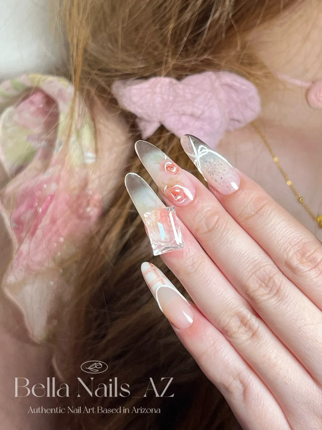 AZ Nails｜🍰 Sweetheart Rose 🌹