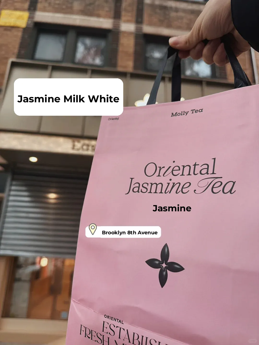 "Jasmine Milk Tea on 8th Avenue in New York 💗 Finally Opened After Trying It 800 Times"