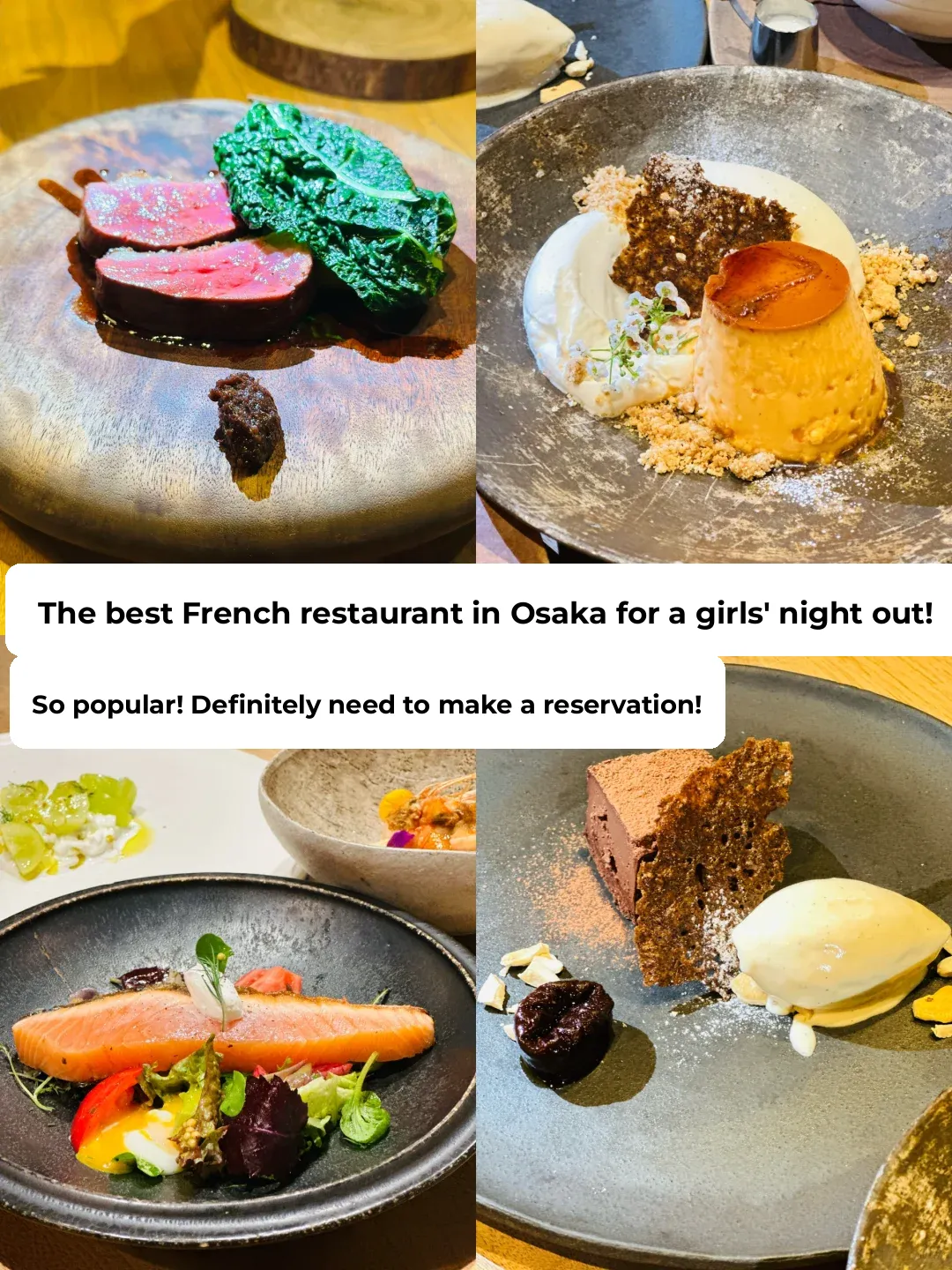 Best French Restaurant in Osaka for Girls' Night Out 🎀! Super Popular 🔥, Book in Advance!