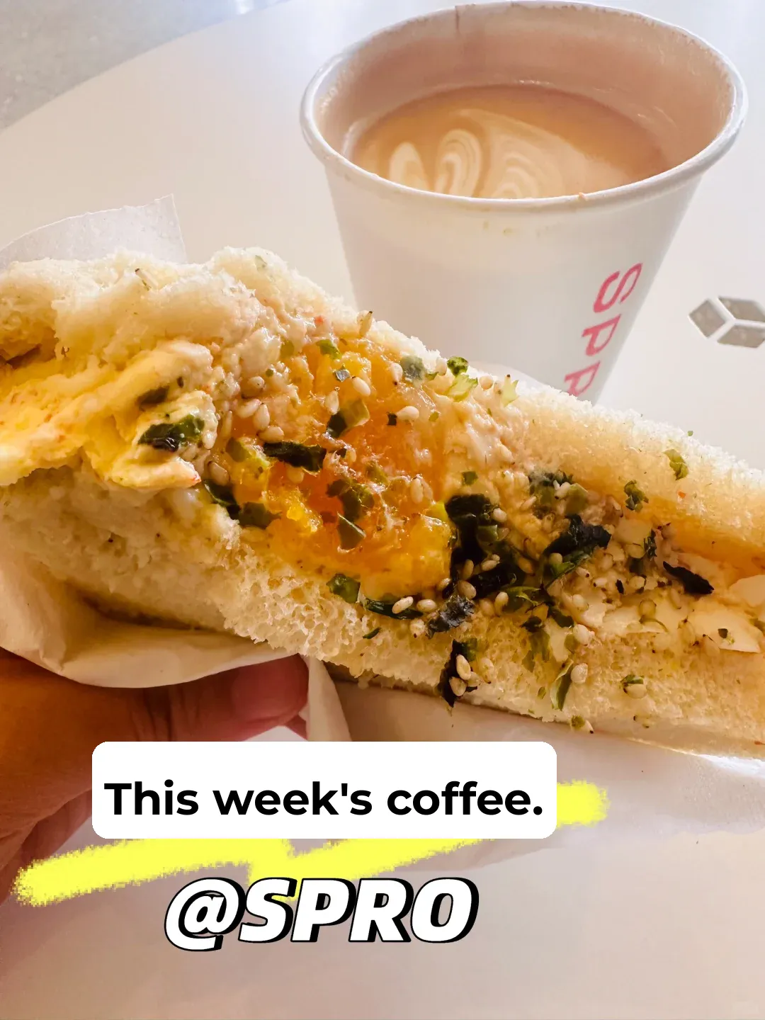 SPRO is the most delicious coffee I've had this week, I told him.