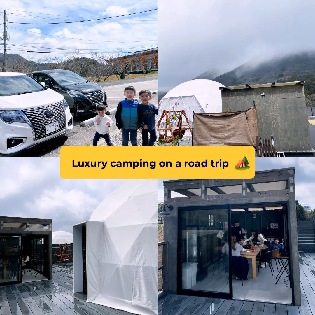 Sharing the Family Camping-Style Hot Spring Experience in Kobe, Japan