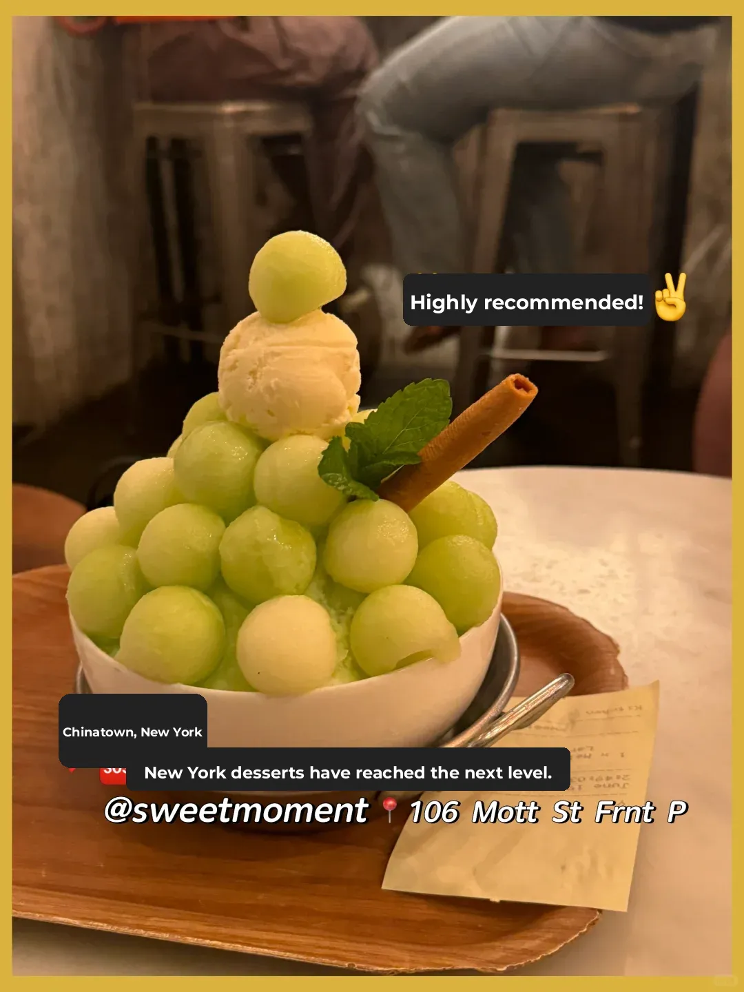 Chinatown NYC | Authentic Korean Melon Bingsoo Sweetmoment