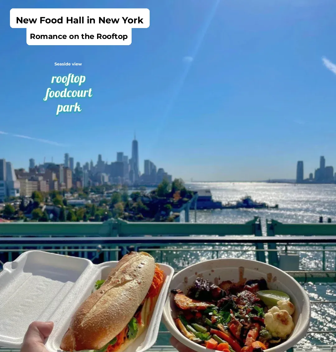 Manhattan Food Court | NYC's Largest Rooftop Park 🍺🍺