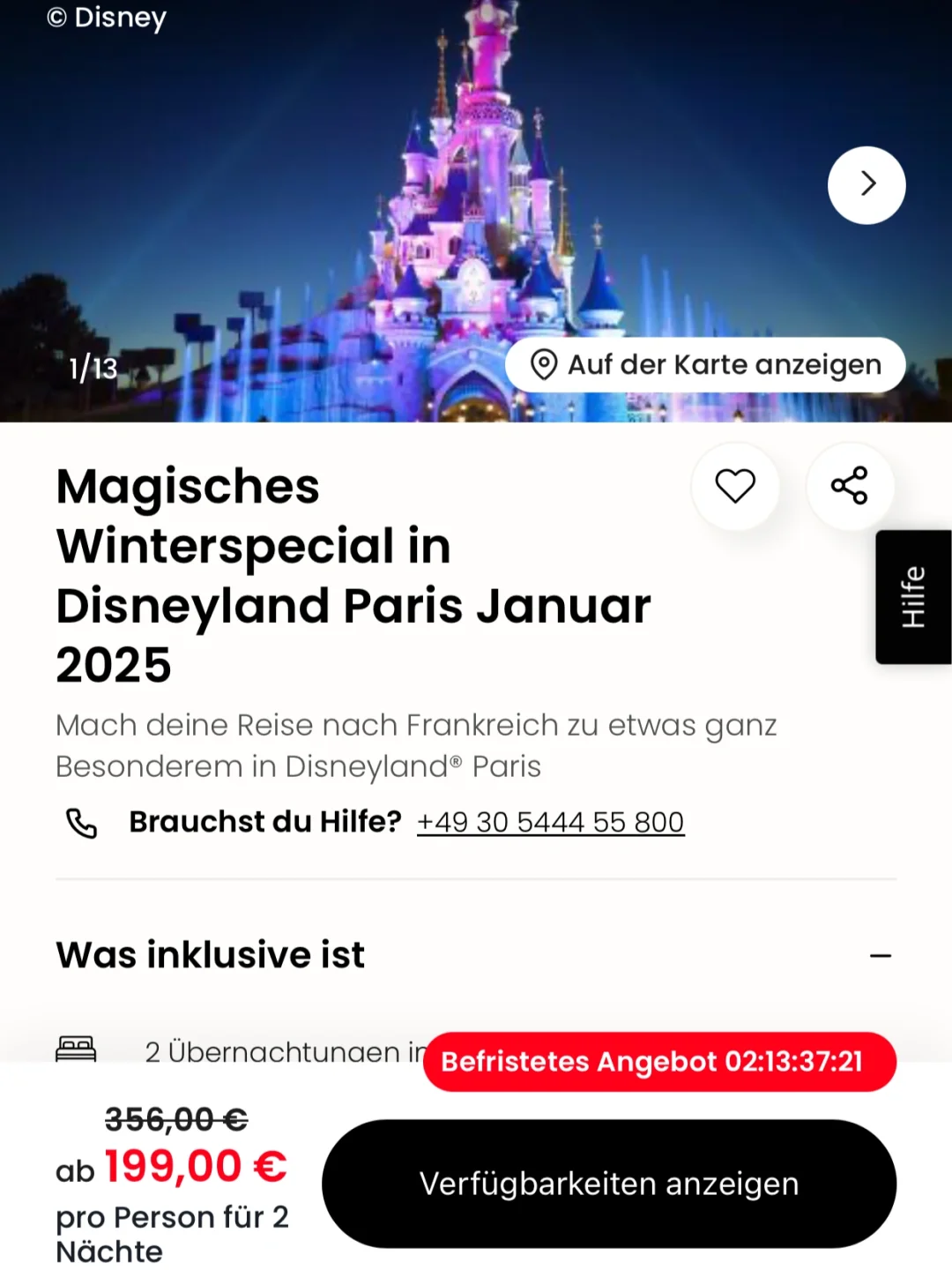 🇩🇪 Disney Hotel + 3-Day Tickets, 2 Nights for €197 per person 🏰