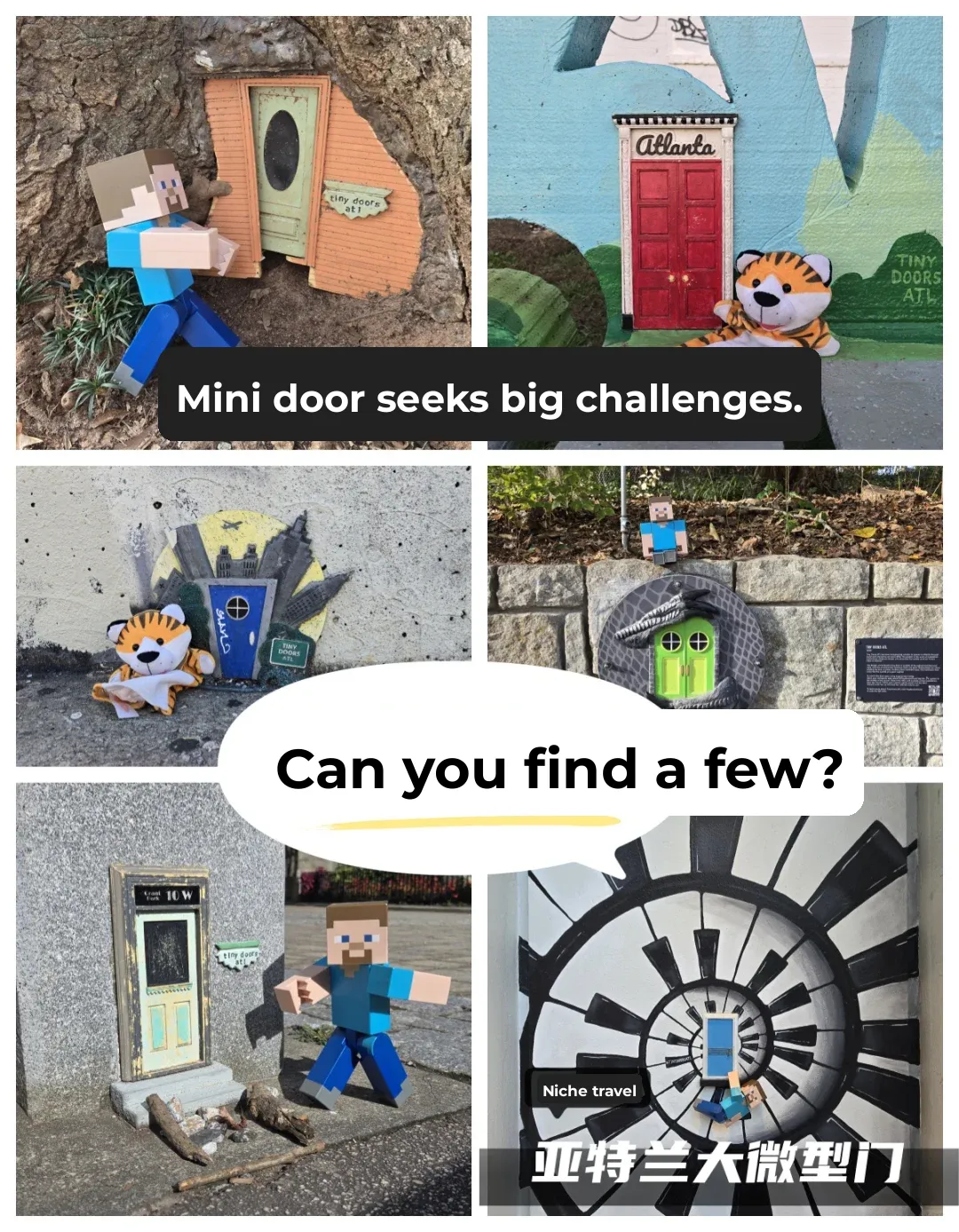 "Hidden Gems of Atlanta: How Many of These Mysterious Miniature Doors Can You Find?"