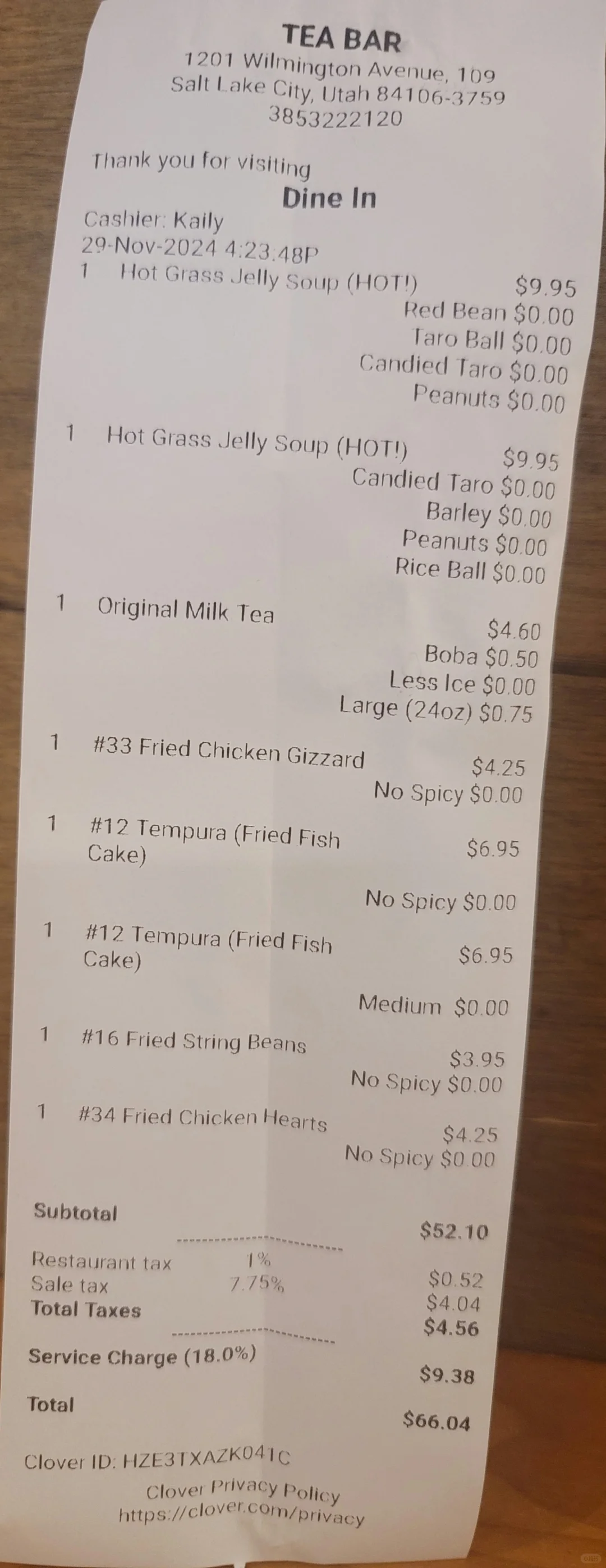 Avoid the Tea Bar in Salt Lake City!