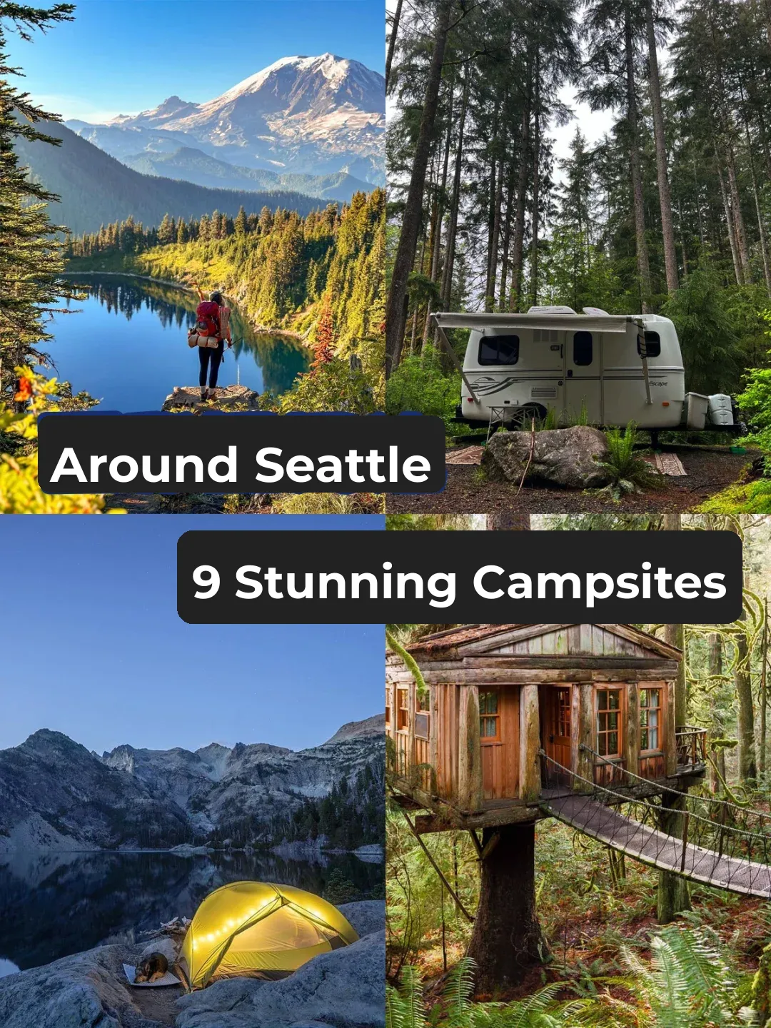 Seattle Weekend Getaway 🌲 9 Stunning Hiking & Camping Spots 🔥