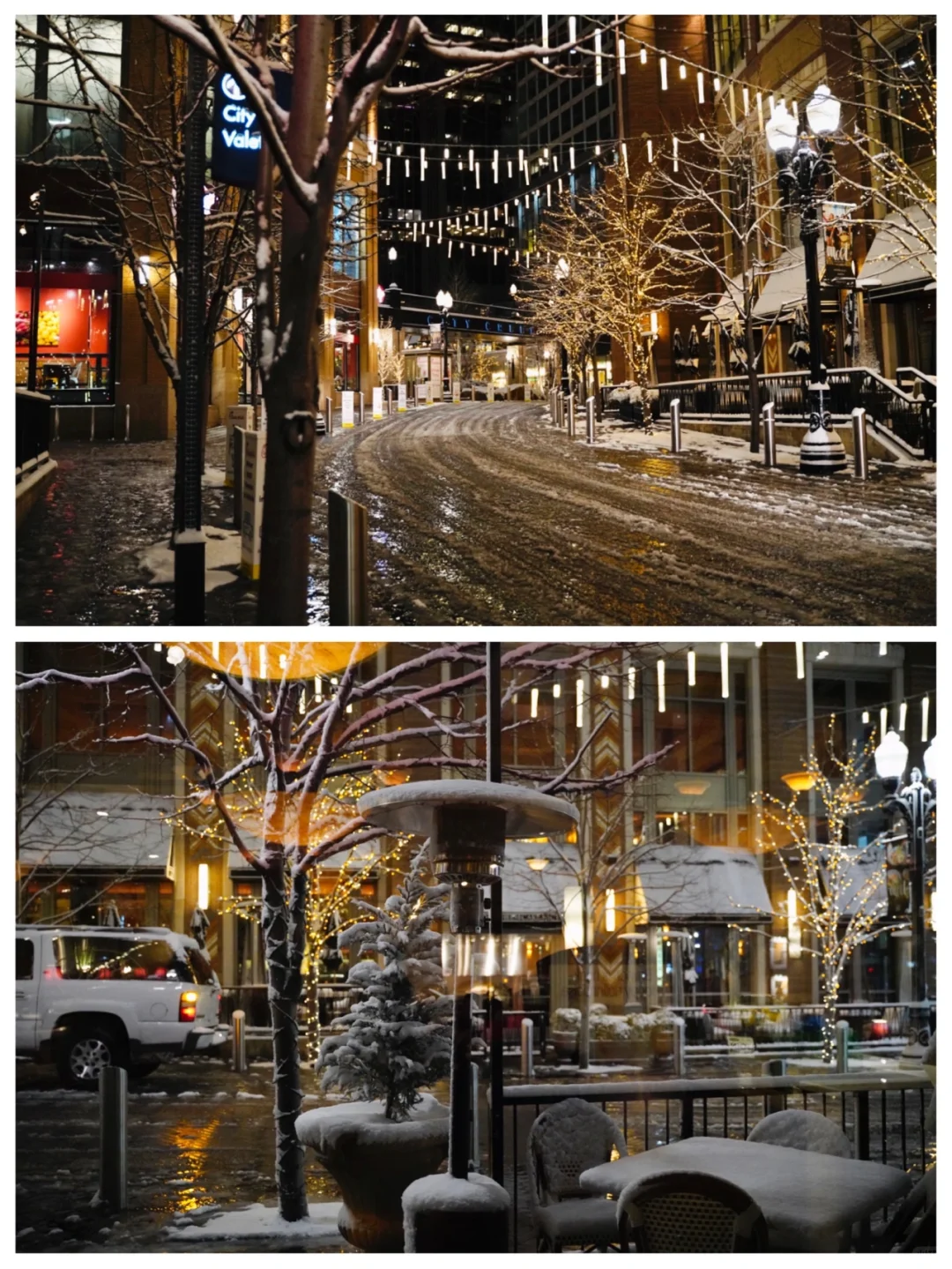 Salt Lake City - Christmas Snow Season Nightscape