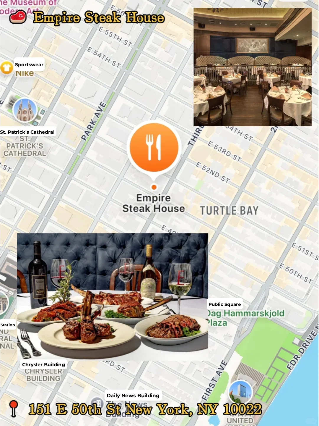 "Foodie Map for International Students in the U.S. 🗺️ 8 Classic Steakhouses in New York"