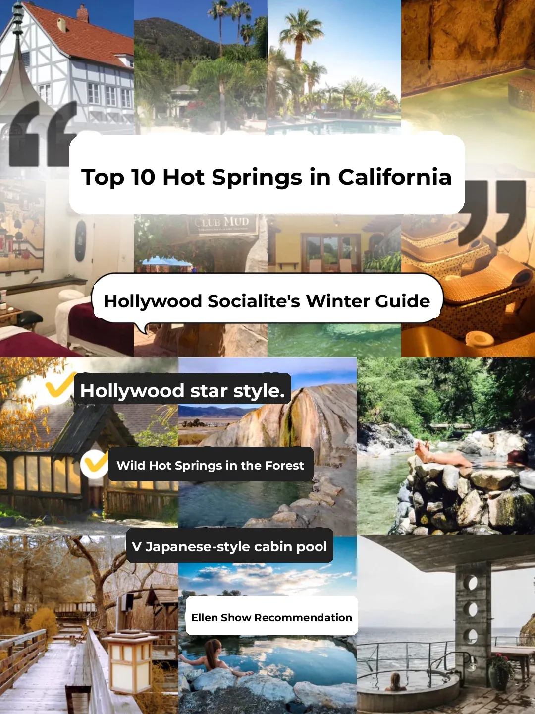 Top 10 Hot Springs in California ♨️ Hollywood Celeb-Approved Winter Getaway Guide