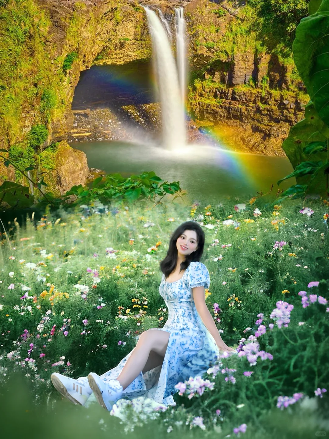 Rainforest Waterfall from My Dreams 🌈 Found on Hawaii's Big Island!