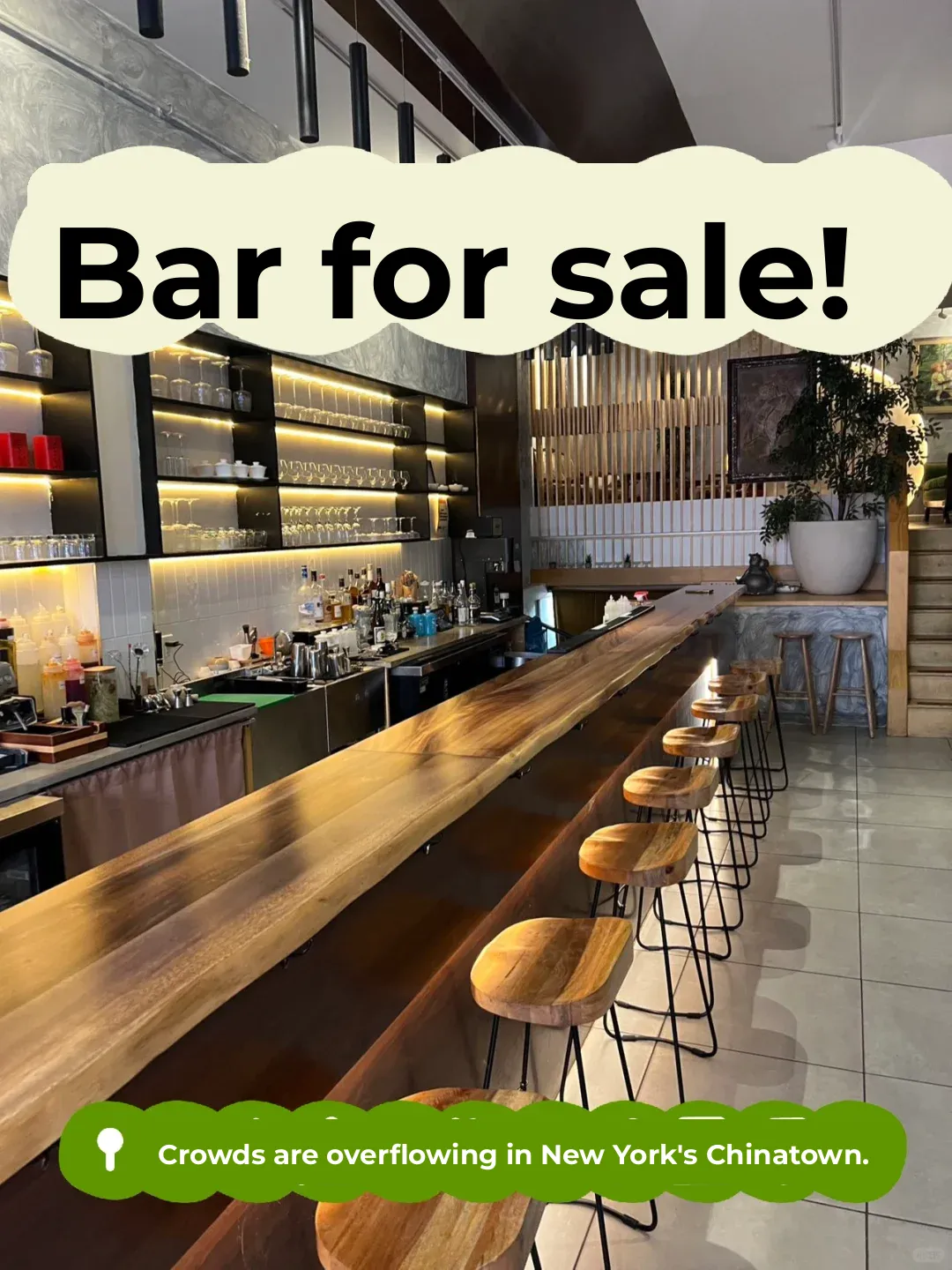 📍Popular Bar in NYC Chinatown for Sale – Ready to Operate Immediately ✨