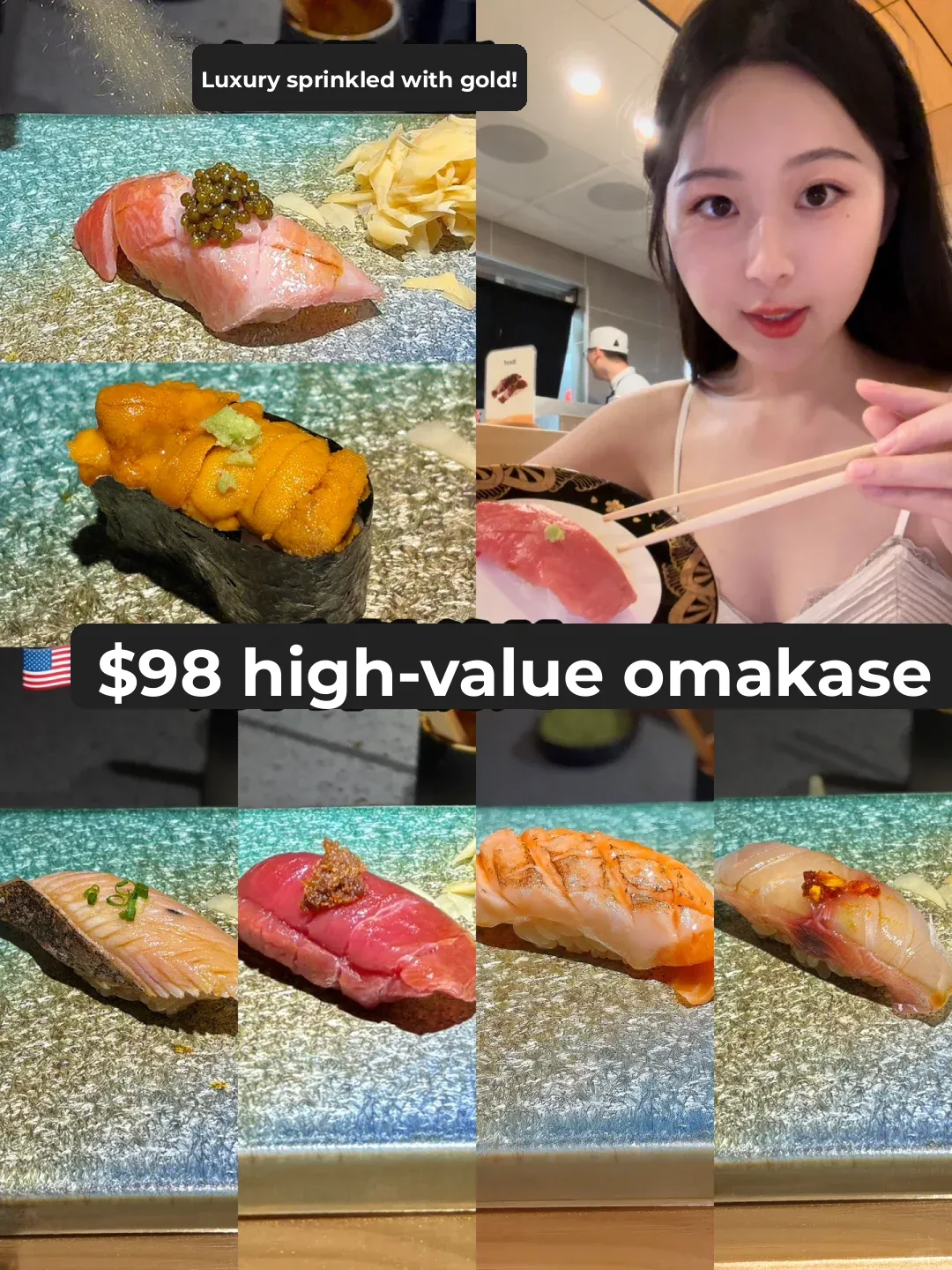 $98 Omakase in Philadelphia – Unbeatable Value! Watch Gold Leaf Flutter in the Show