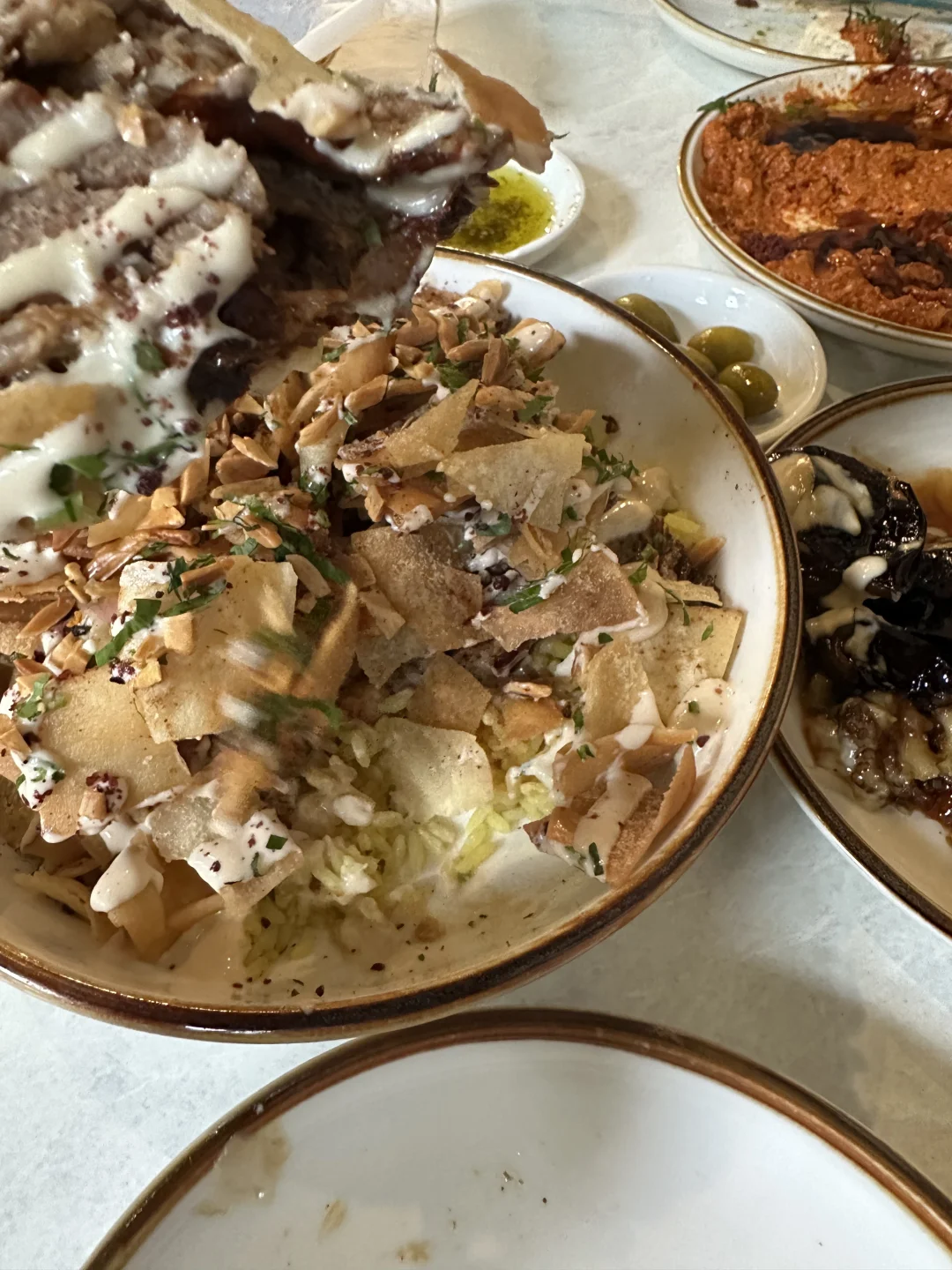 Perfect Six-Layer Lamb Rice with Grilled Eggplant in NYC's East Village 🥹🇵🇸
