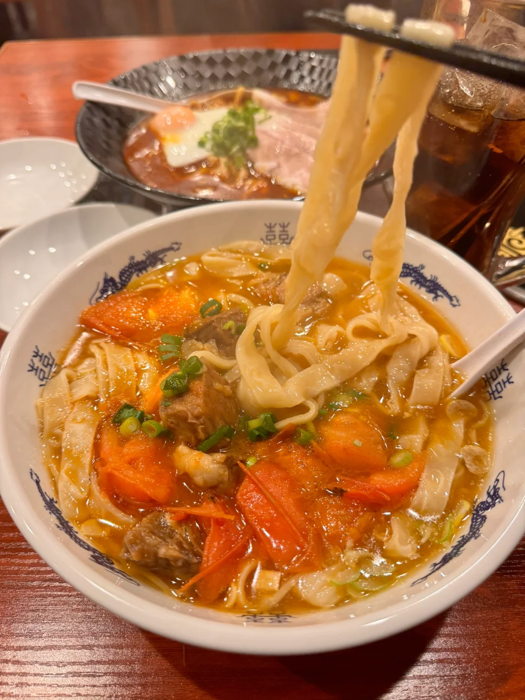 In Ueno! I found the ultimate 🍅 rich tomato beef noodle soup!