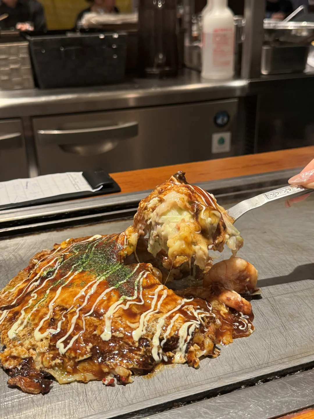 Of course you gotta try okonomiyaki when you're in Osaka! 🍢🔥