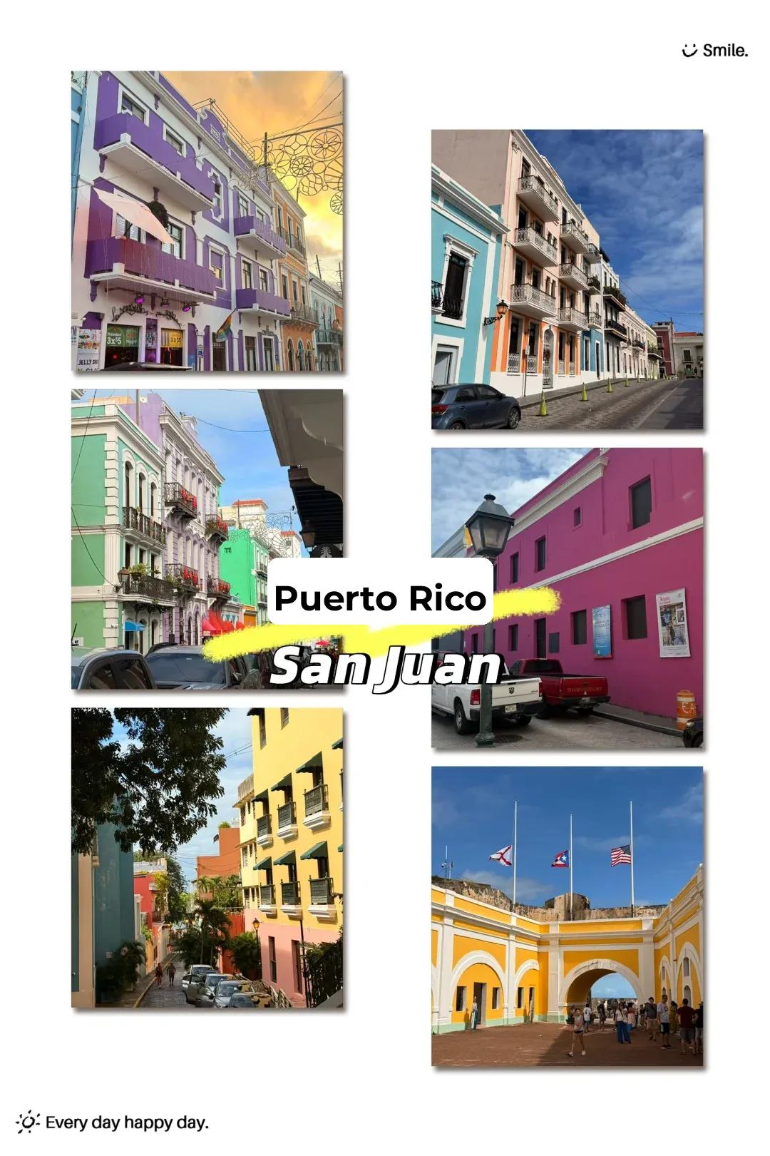 The Old Town of San Juan in Pencil Colors