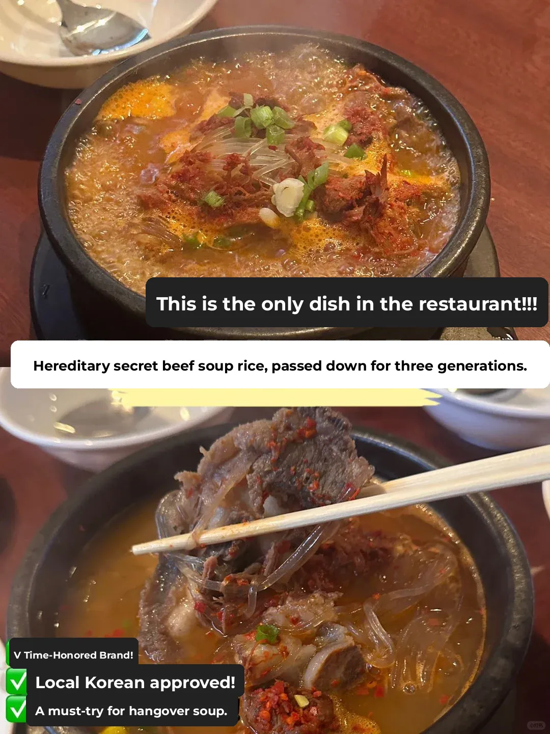 "New York🔥 Three-Generation Secret Recipe Beef Soup Rice🍲 The Only Dish on the Menu"