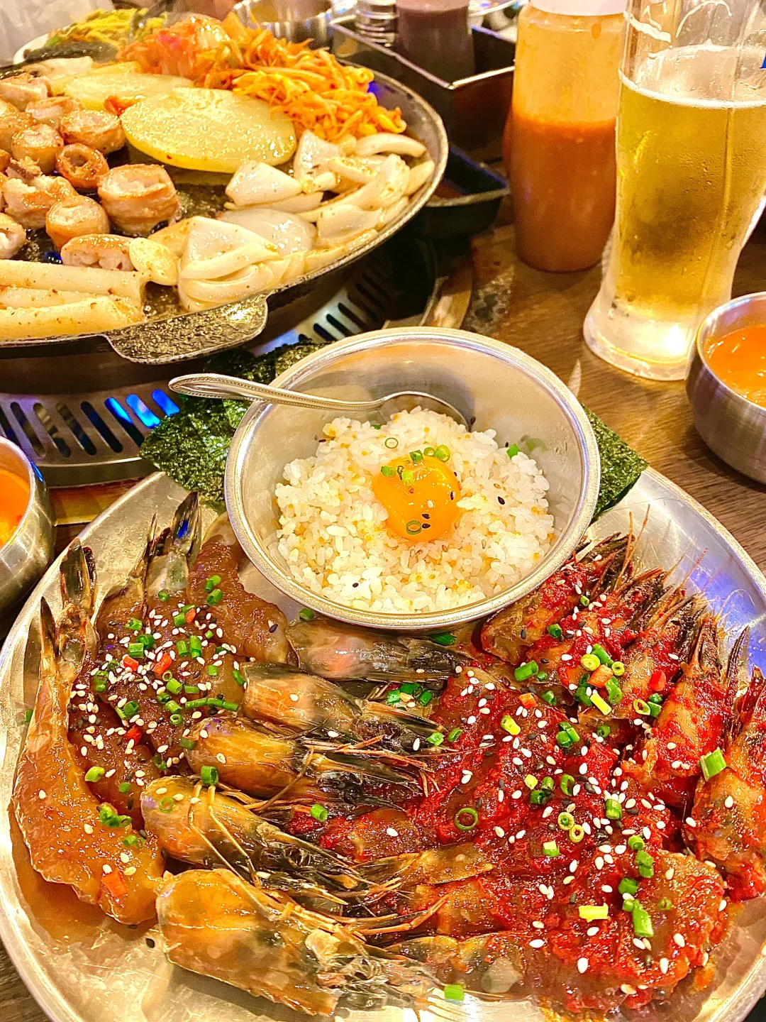 I'd come back 100,000 times just for this raw shrimp rice bowl!! 🦐