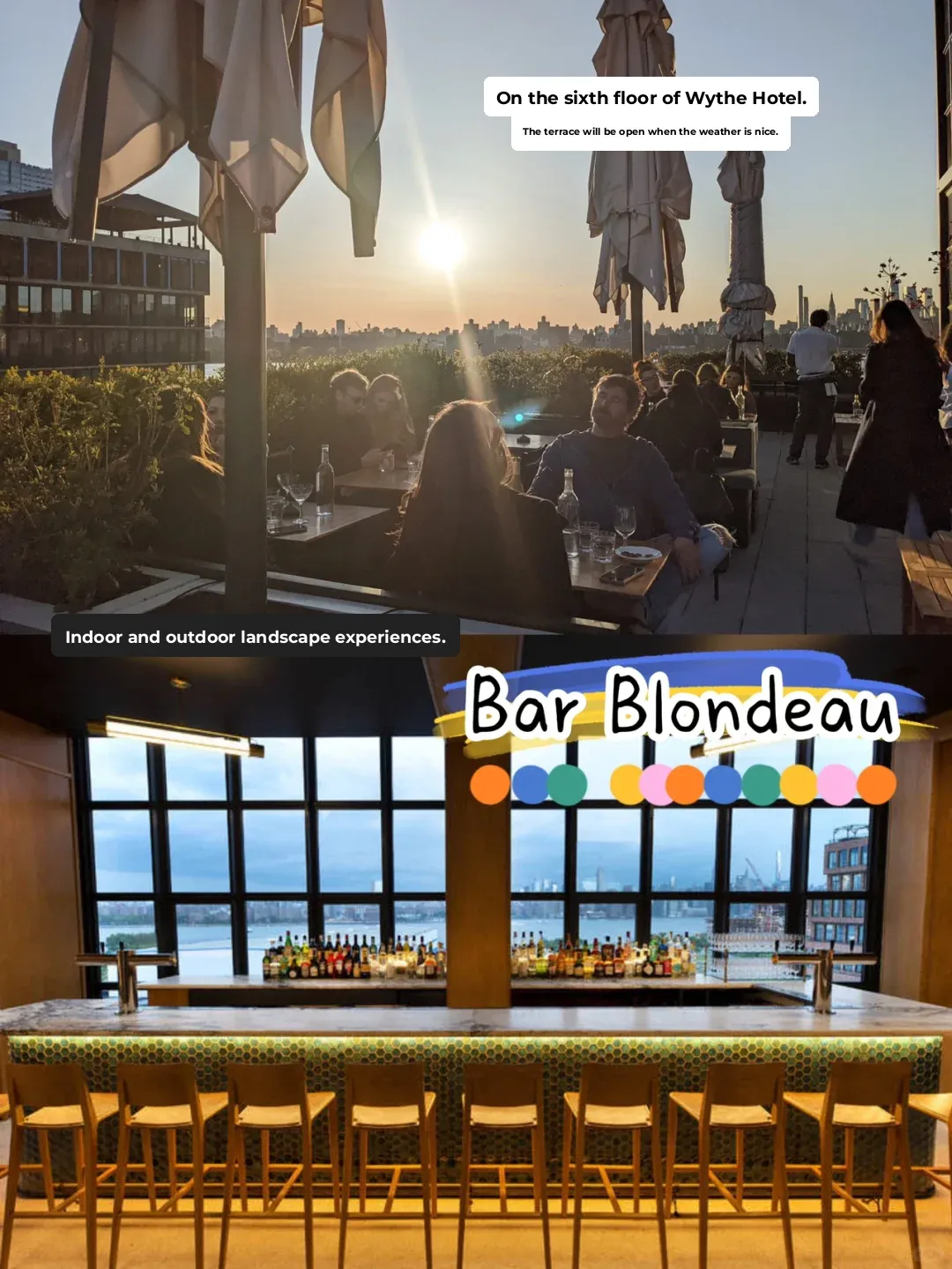 Romantic Sunset Dining 🌅 A Collection of Rooftop Restaurants in NYC