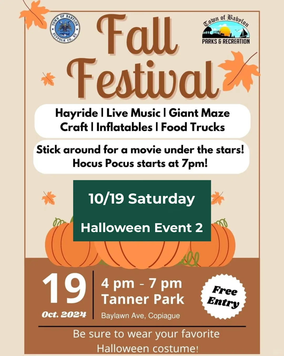 Saturday, 10/19｜Halloween Event 2