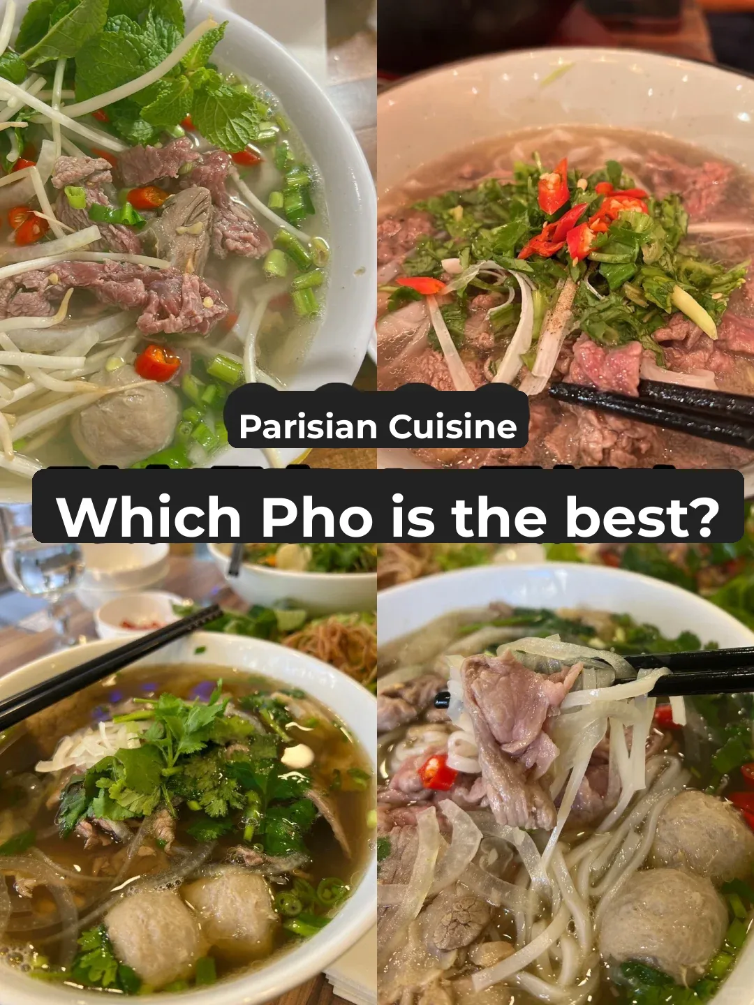 Paris Eats Series 🇫🇷 Reviewing Five Pho Spots! Follow Me, the Foodie Pig 🐽