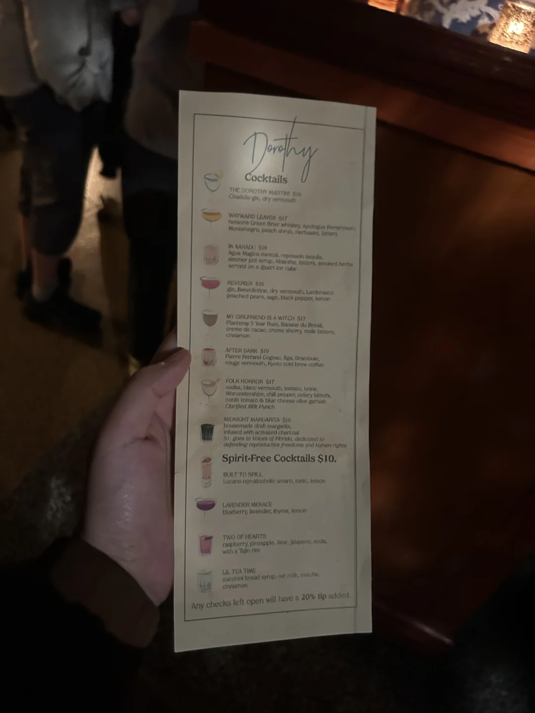 Dorothy's Special Cocktail Menu at Chicago's Le Bar