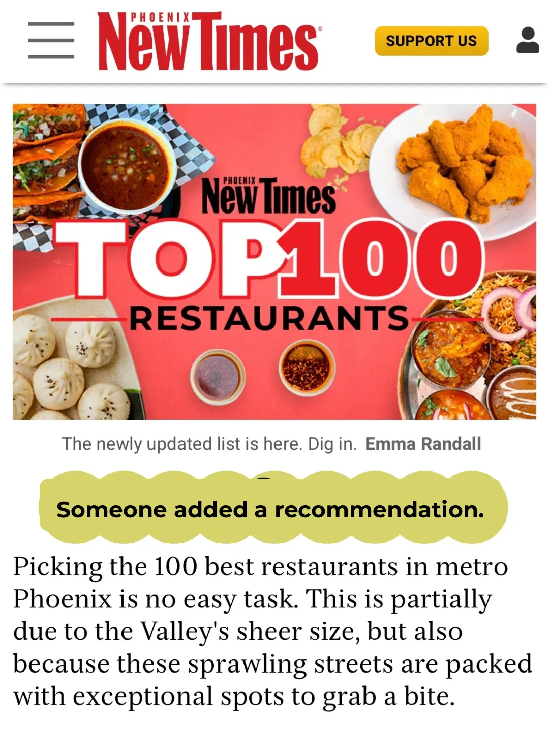 🍴Phoenix New Times' Top 100 Restaurants in Arizona