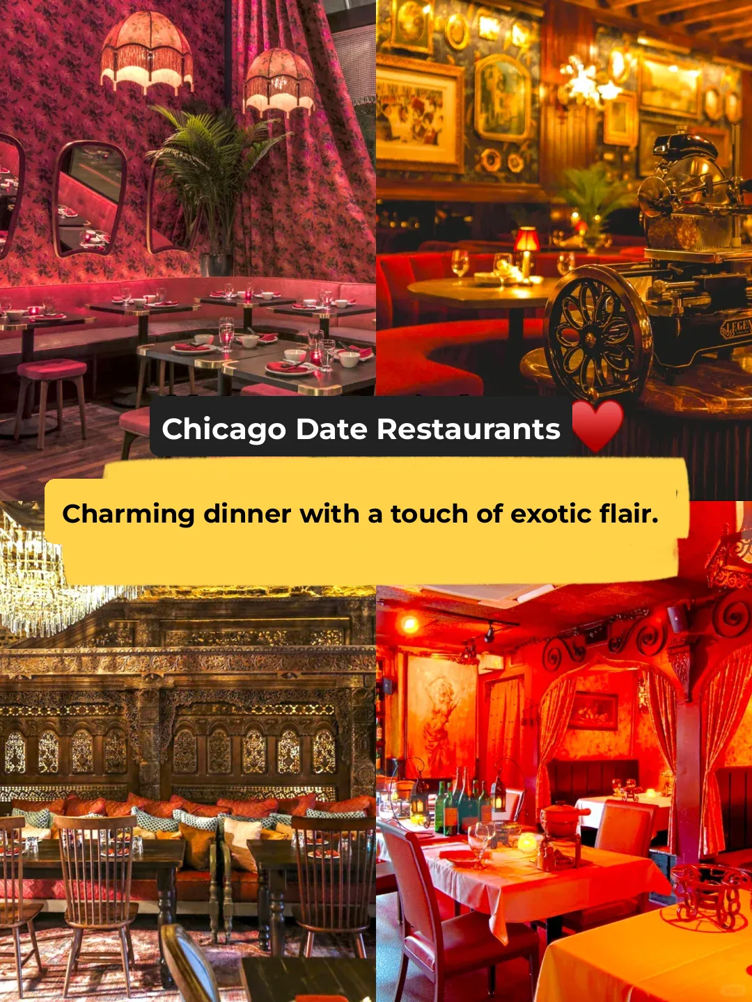**Chicago Date Night Restaurants 🌹 Romantic and Enchanting Atmosphere for Dinner ♥️**