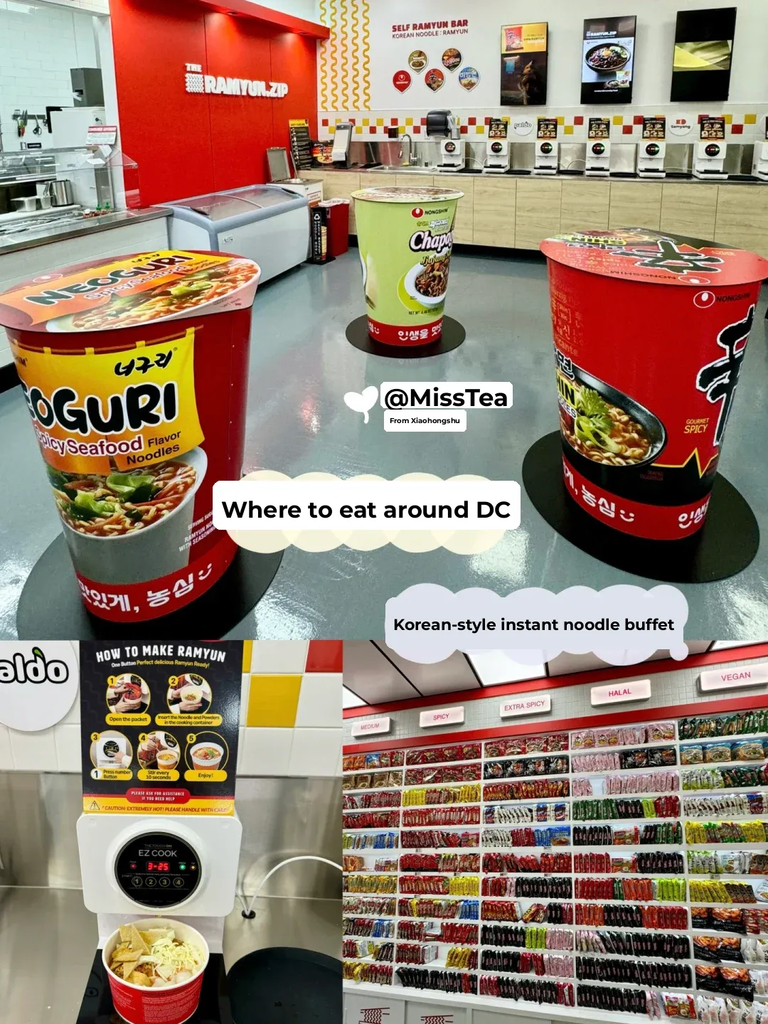 The DMV finally has a Korean drama-style self-service instant noodle shop too! 🇰🇷🍜