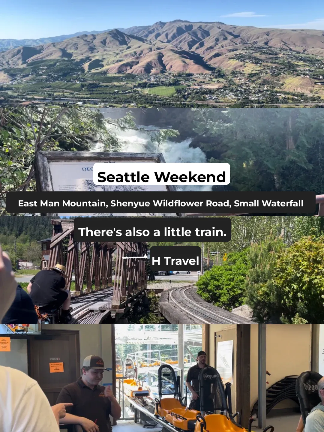 Seattle Weekend Getaway: Mini Train, Roller Coaster, and Waterfall Adventure