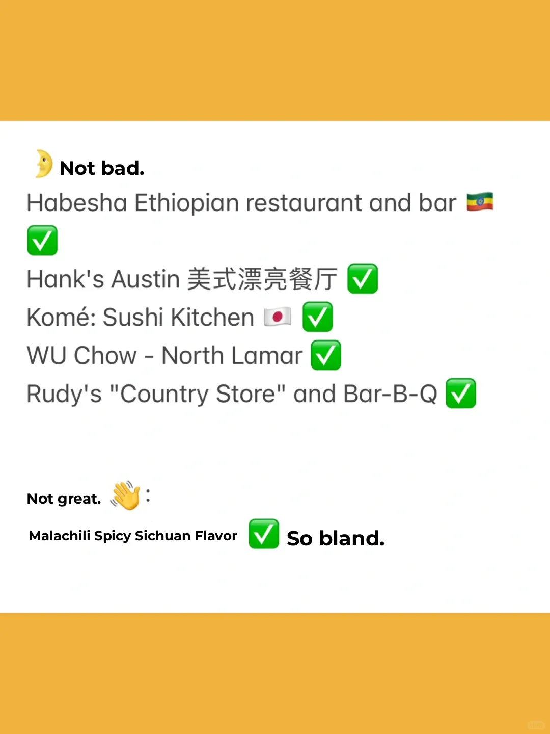 Austin Food List: Part 3 😋