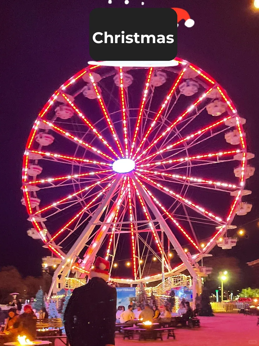 Took the kids to see the Christmas lights 🎄 and rode the Happiness Ferris Wheel 🎡