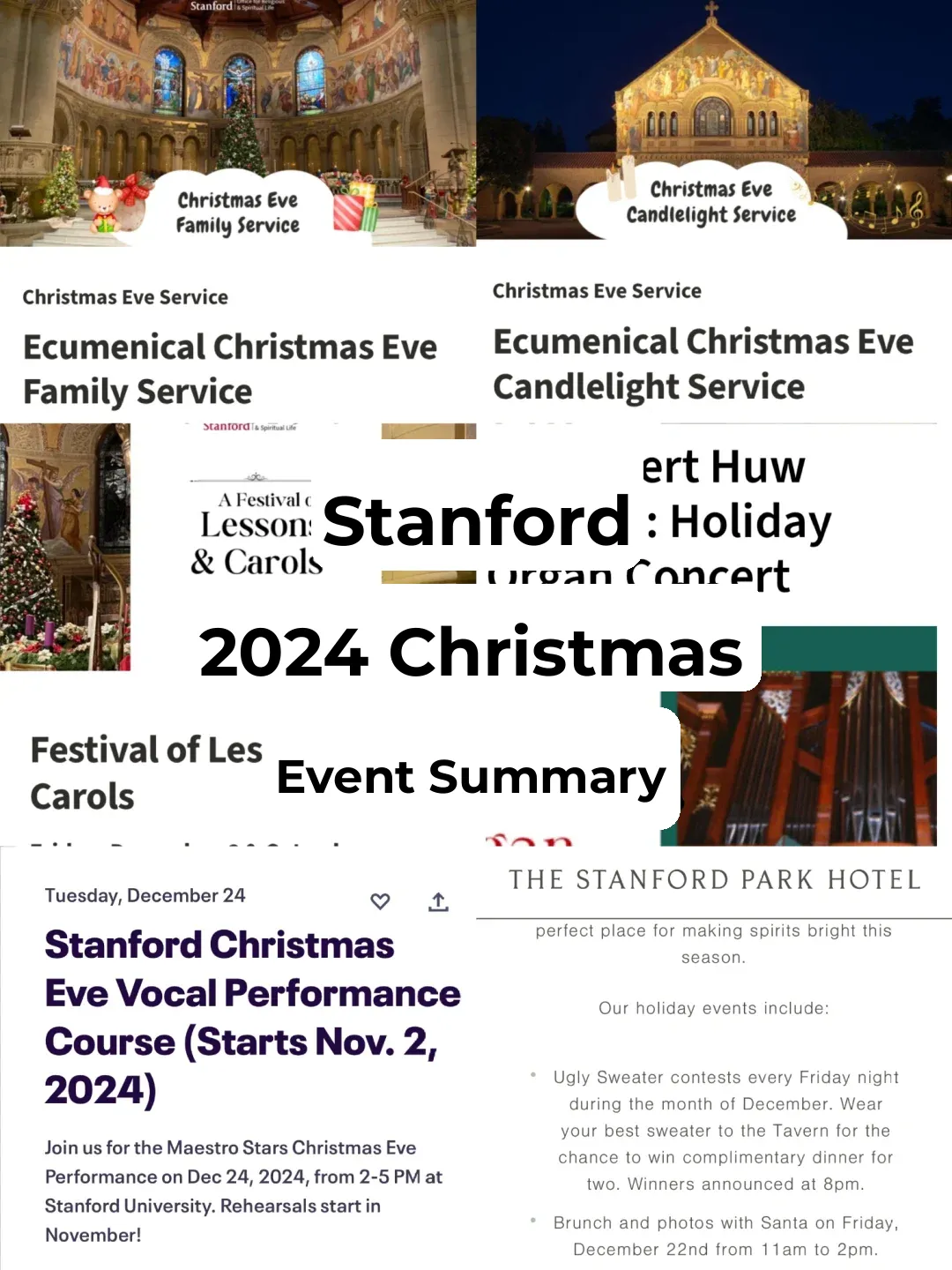 🎄 Stanford 2024 Christmas Event Roundup ♥️