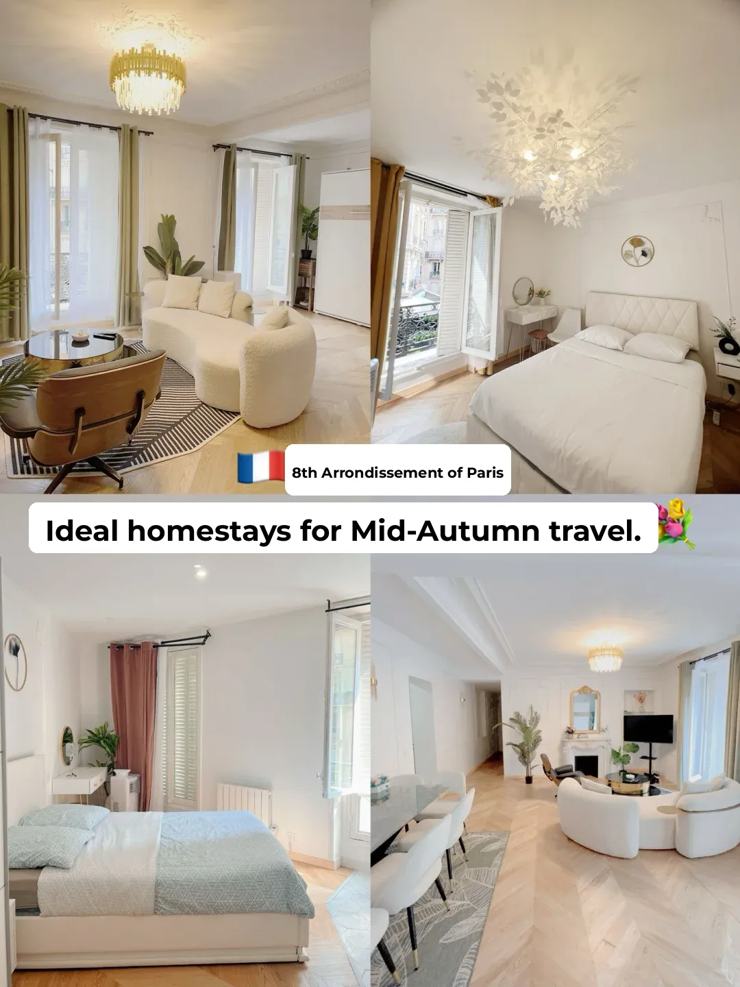 🇫🇷 Paris 8th Arrondissement: Perfect Airbnb for Mid-Autumn Getaway 💐