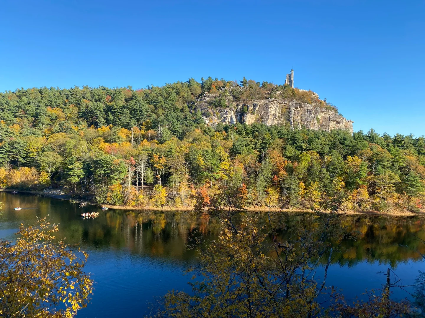 "Autumn Scenery at Mohonk Lake in Upstate New York"