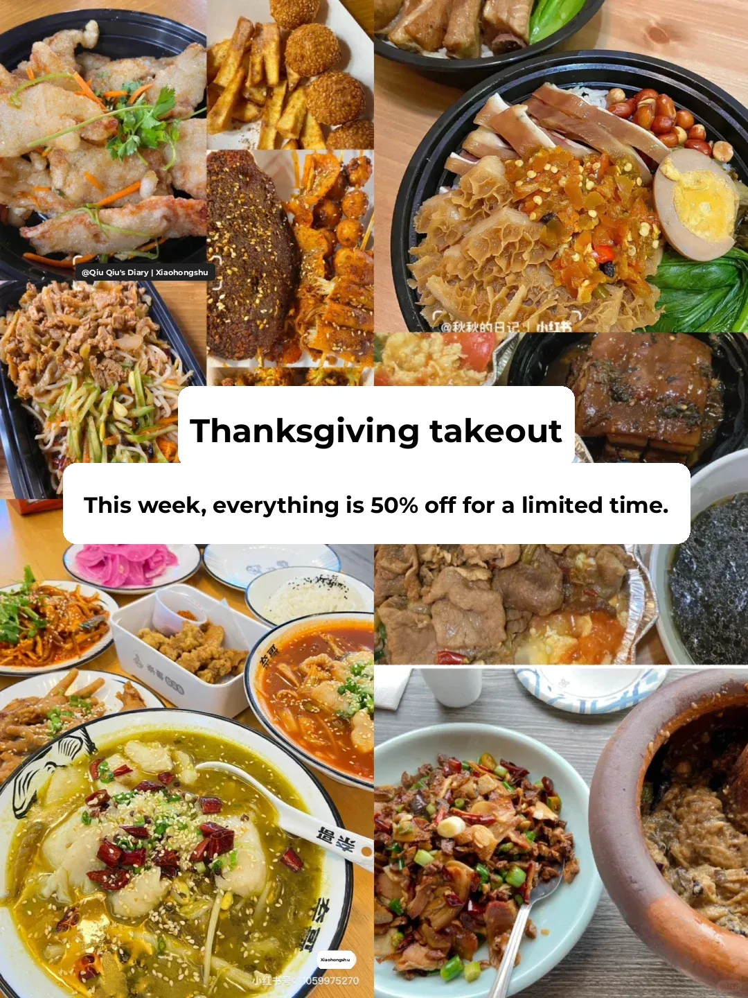 Seattle Food Delivery | Thanksgiving is just around the corner! 50% off everything!